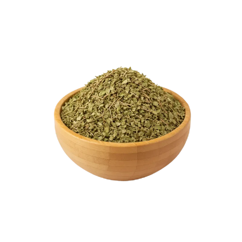 عکس مقداری آویشن شیرازی خشک در کاسه چوبی