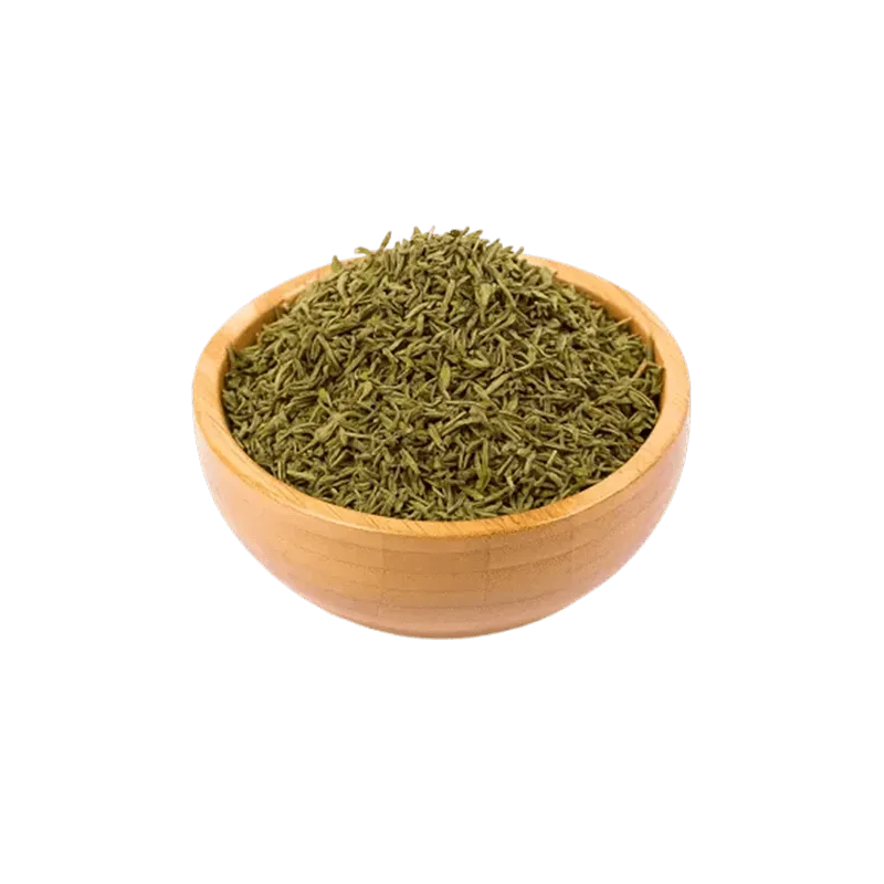 تصویر آویشن خشک شده در یک کاسه چوبی