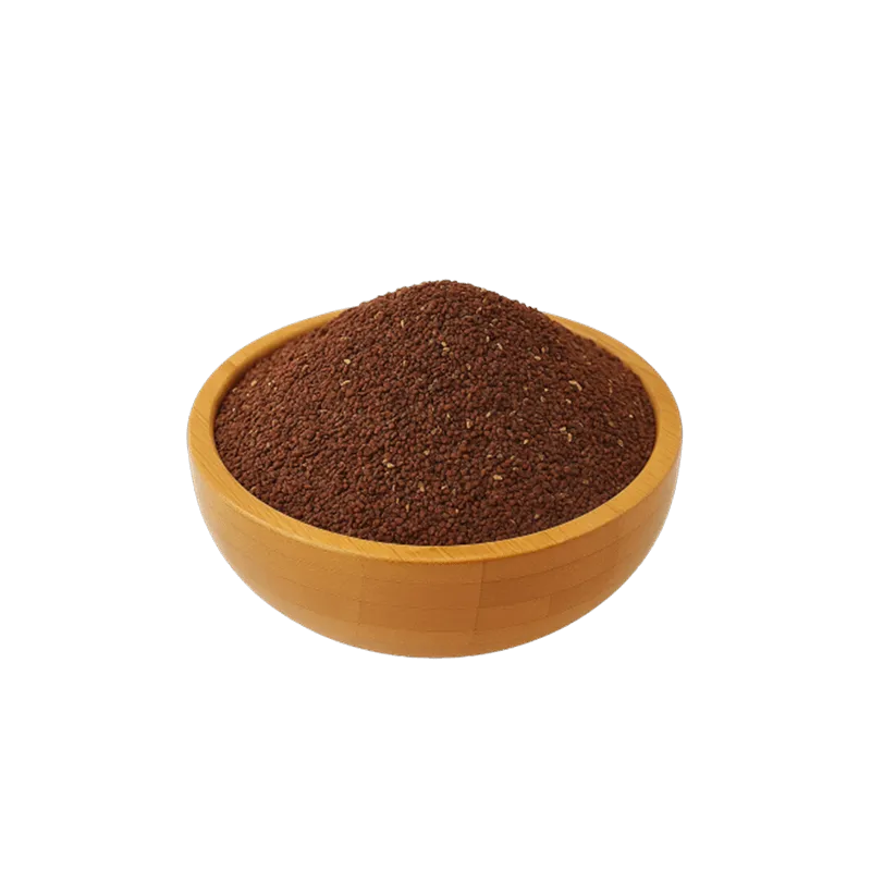 عکس مقداری بذر گل مغربی در کاسه چوبی