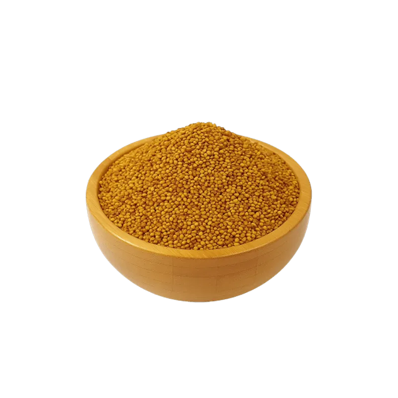 عکس مقداری تخم یونجه در کاسه چوبی