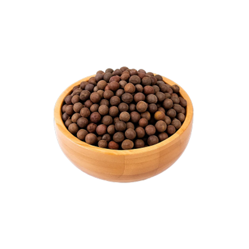 عکس مقداری دانه کبابه چینی در کاسه چوبی