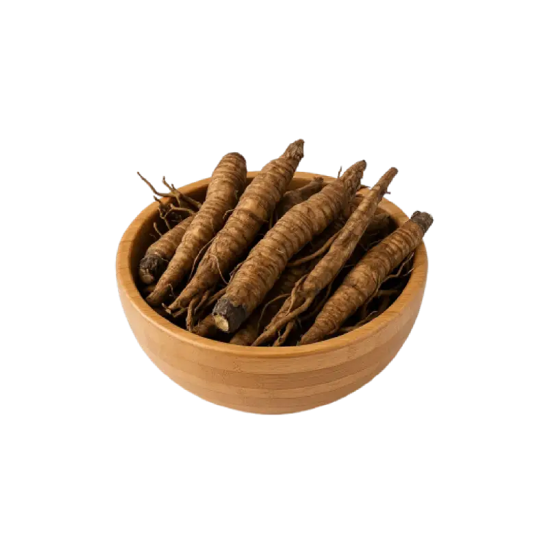 عکس مقداری ریشه بابا آدم در کاسه چوبی