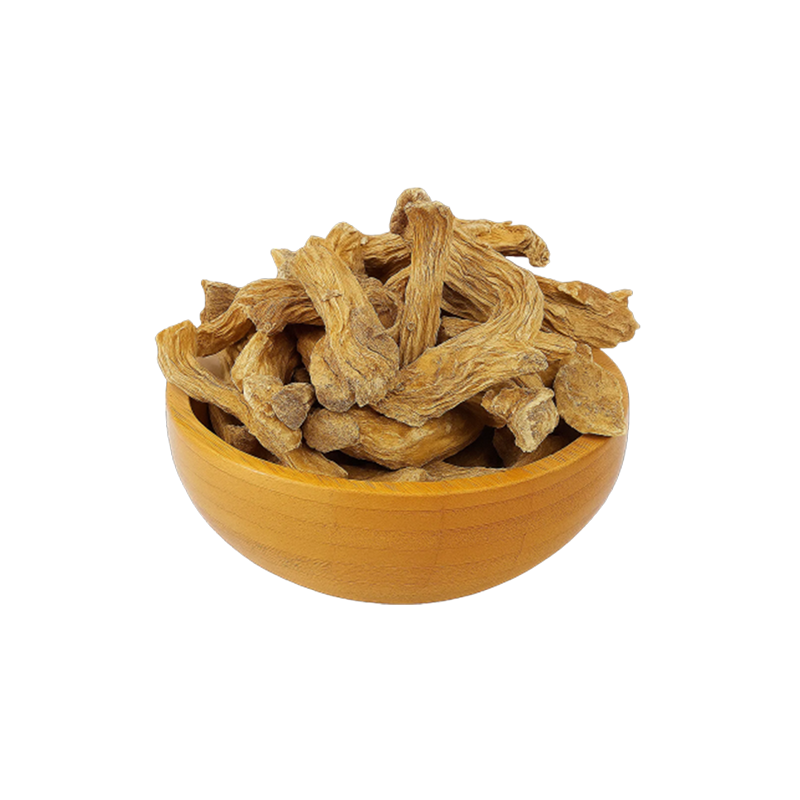 عکس مقداری ریشه بهمن سفبید در کاسه چوبی