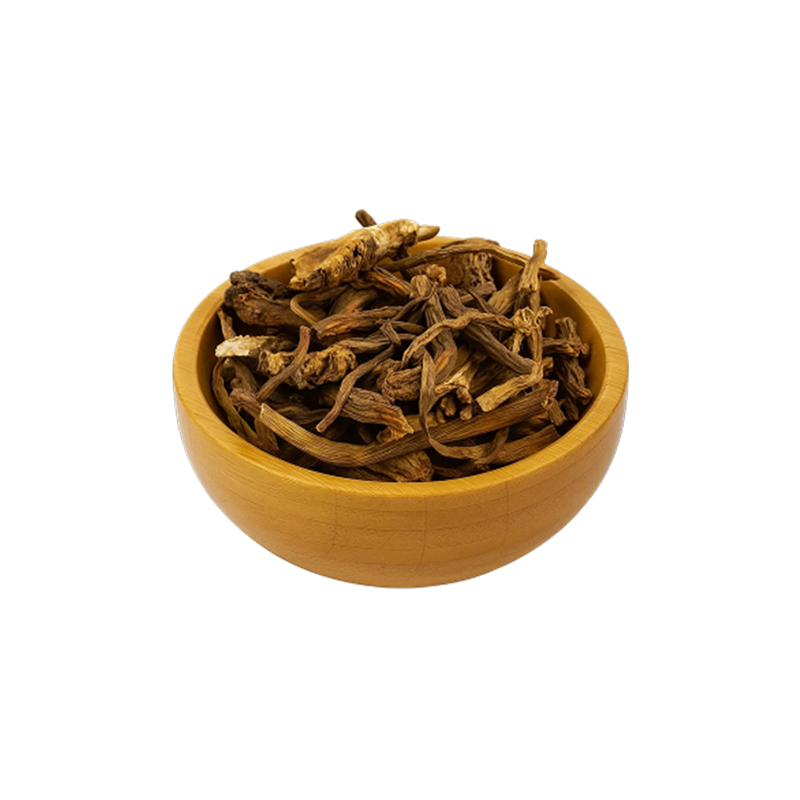 عکس مقداری ریشه سنبل ختایی در کاسه چوبی