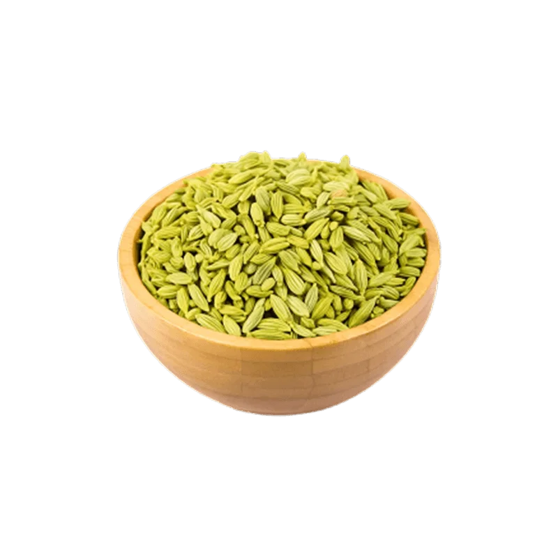 عکس مقداری زیره سبز در کاسه چوبی