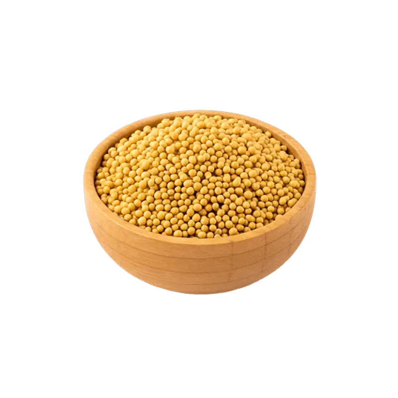 عکس مقداری دانه خردل در کاسه چوبی