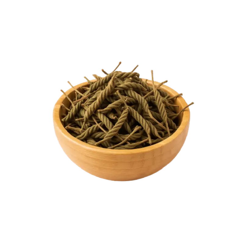 عکس مقداری بهمن پیچ خشک در کاسه چوبی