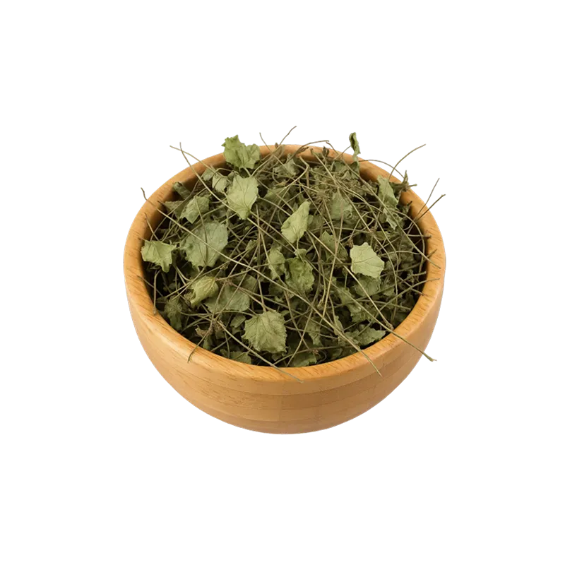 عکس مقداری گیاه سنتلا آستیکا خشک در کاسه چوبی