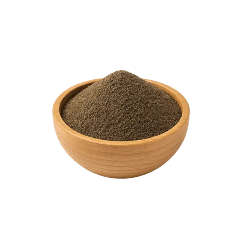 عکس مقداری فلفل سیاه در کاسه چوبی