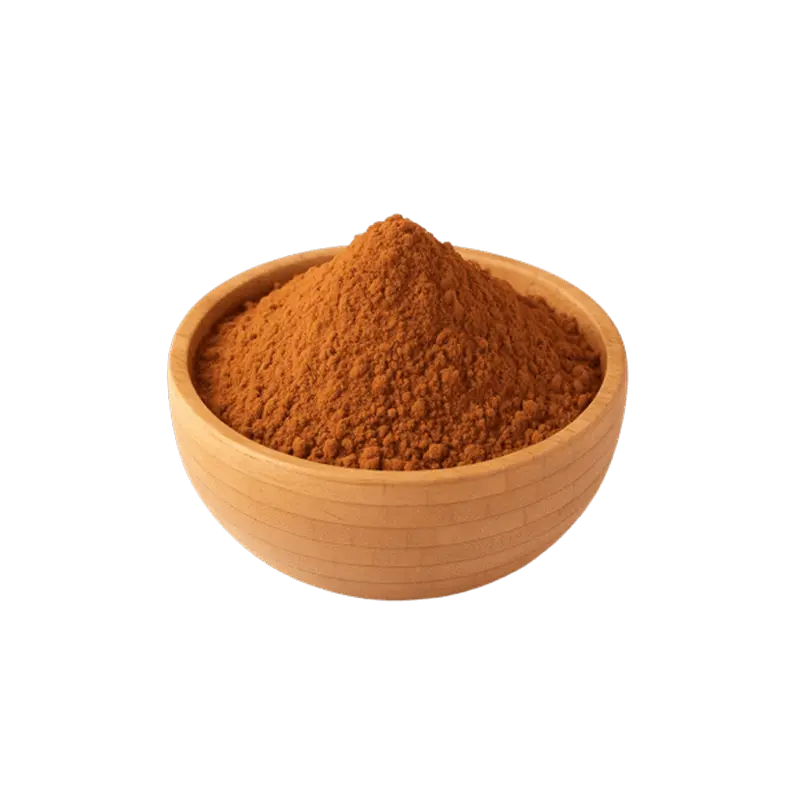 عکس مقداری پودر دارچین در کاسه چوبی